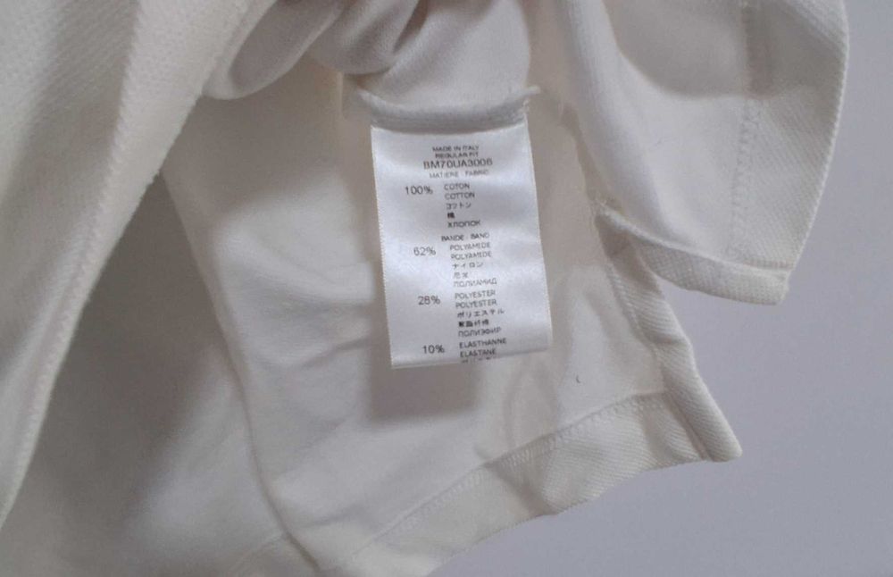 Tricou alb polo bumbac