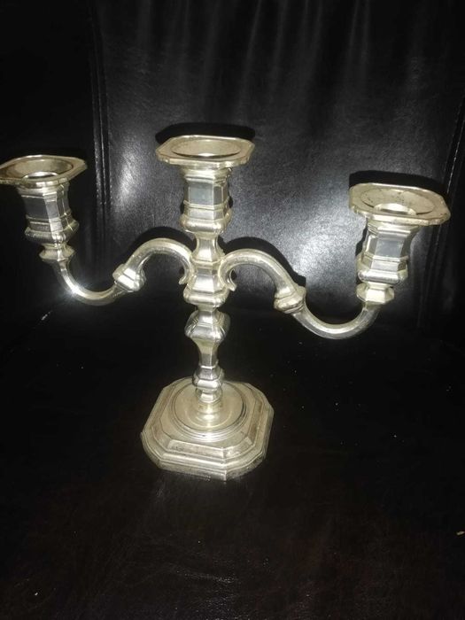 Sfeșnic 3 brațe Alpaca made în W.Germany