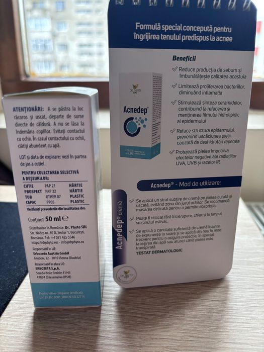 Crema Acnedep pentru tenul predispus la acnee 50 ml, Dr. Phyto