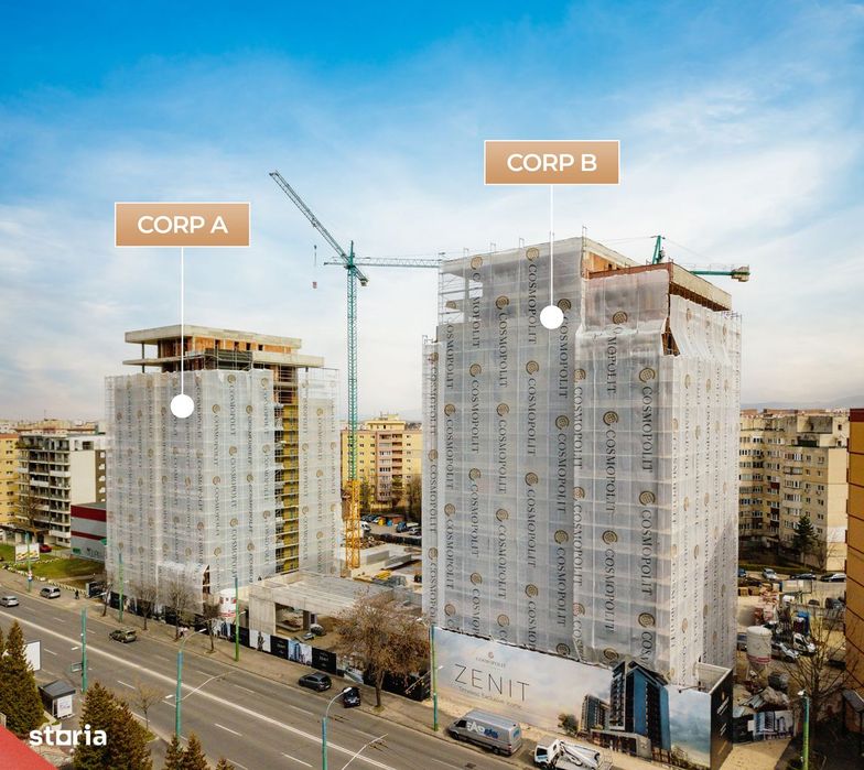 Apartament 2 camere Cosmopolit Zenit | Răcădău - Bloc B, etaj 5