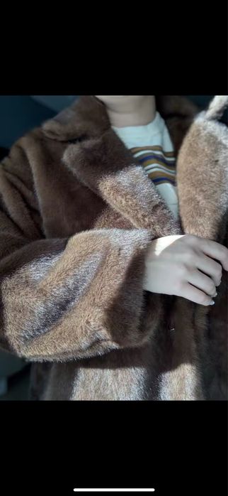 Палто шуба яке тип ZARA от изкуствен косъм норка S-L размер