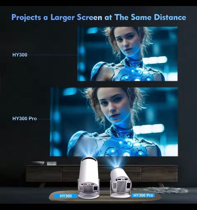 Мини проектор MAGCUBIC-HD 720P, поддържа 4K, WiFi 6, Bluetooth 5.0