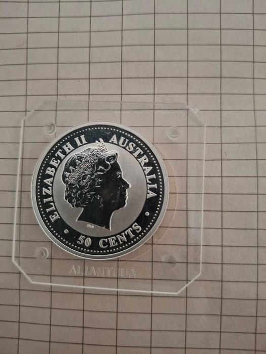Сребро! 50 cents 1999г. Заек, Австралия