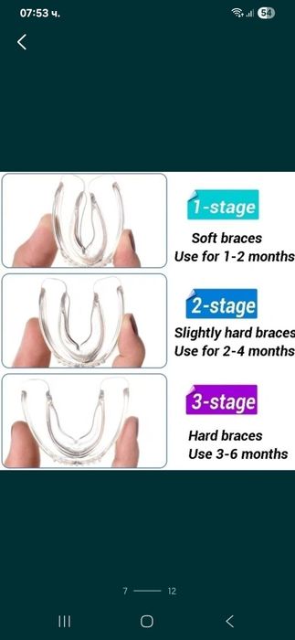 Ортодонтски коректор,шини,алайнер на зъби брекети зъбен фиксатор
Невид