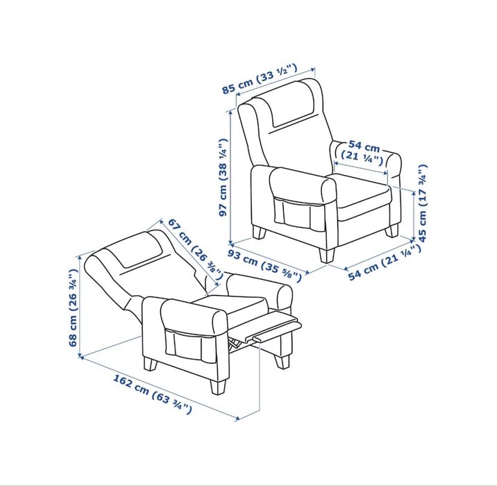 Set 2 fotolii extensibile