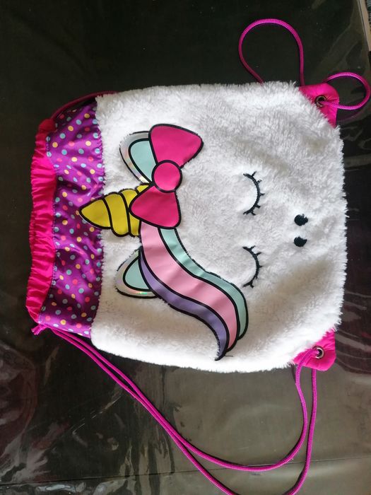 Rucsac/saculeț unicorn folosit foarte puțin stare foarte bună