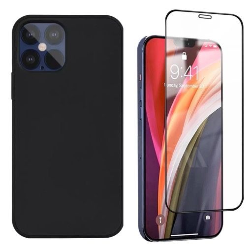 Husa SOFT Catifea+Folie Sticla Hard 9D 9H Iphone 12/13/14/15 PRO MAX