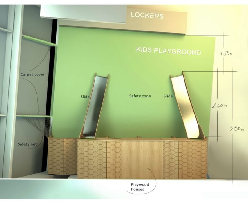 Атракцион къщички с пързалка Indoor