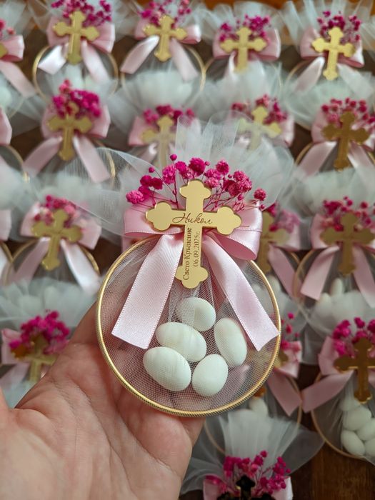 Подаръци за гости кръщене, захаросан бадем