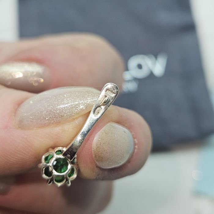 Серьги и кулон серебро Соколов