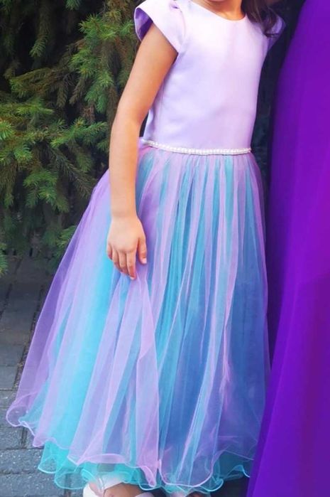 Rochie fete 7 - 8 ani eleganta, ocazie, nunta, botez, mov lila  verde