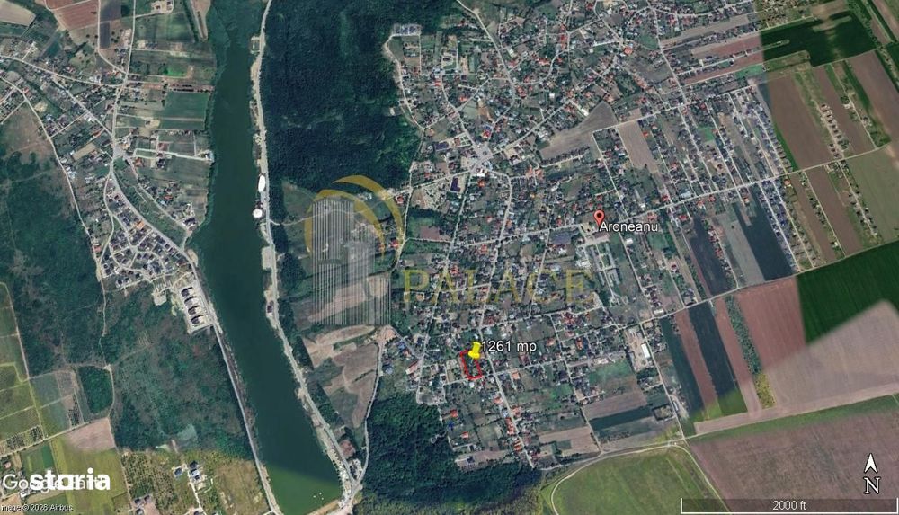 Teren intravilan, 1261 mp,  Aroneanu cu autorizatie de construire
