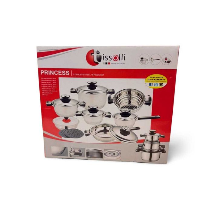 Комплект съдове за готвене Tissolli 16 Pc Princess