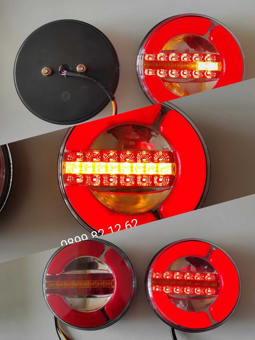 Кръгли лед стопове 12/24 V камион,бус,ремарке.Модел:222
