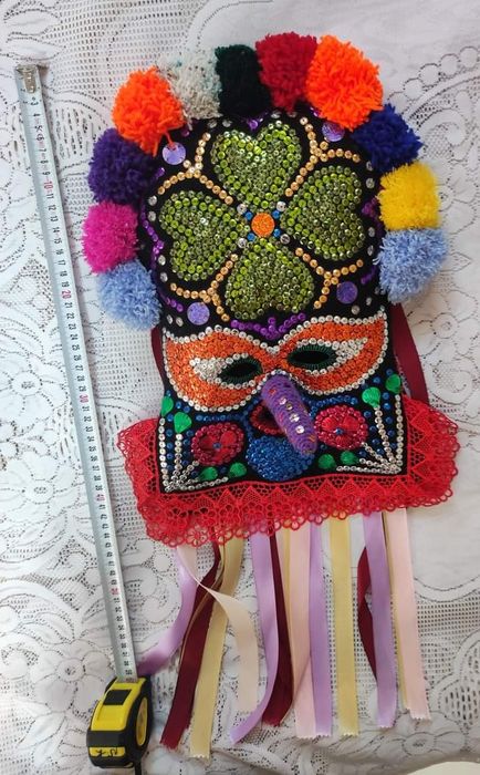 ДЕТСКА кукерска маска, гугла, нова, уникат,ръчна изработка,