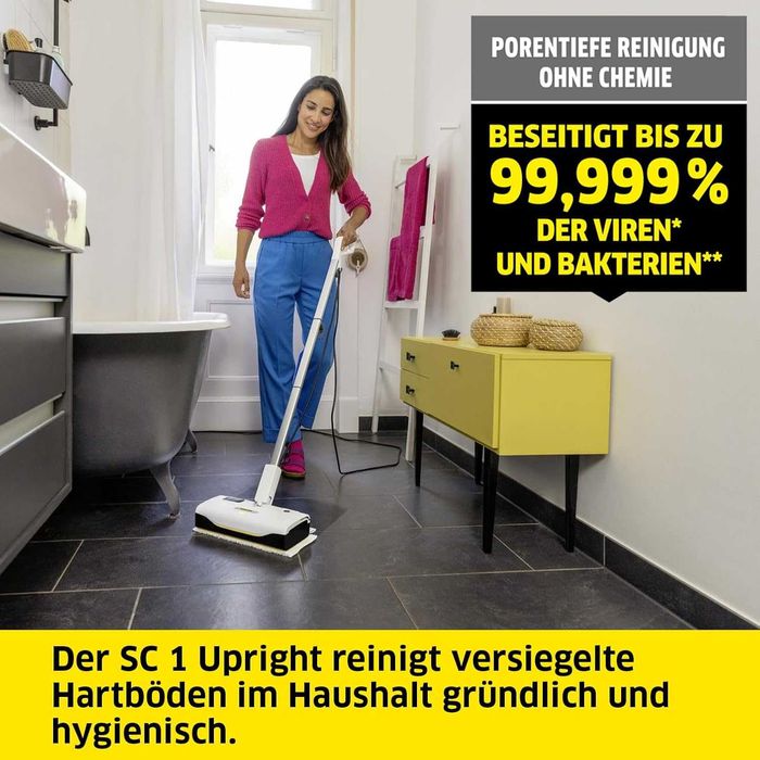 ПРОМО Нова 2г Гаранция Парочистачка с Моп Karcher SC 1 Upright 1.513-560.0