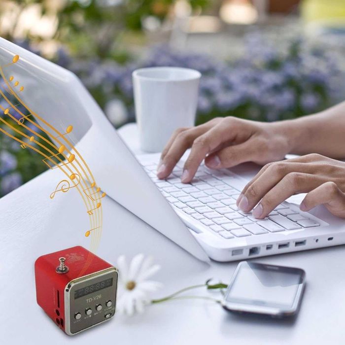 Mini Radio FM cu Boxa Portabila si MP3 Player LCD 45dB USB MicroSD