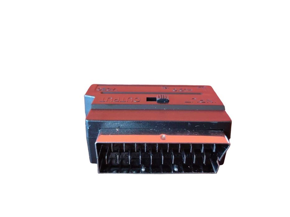 Аудио видео конектор преход SCART, 21 пин, Вход/Изход бутон, Черен