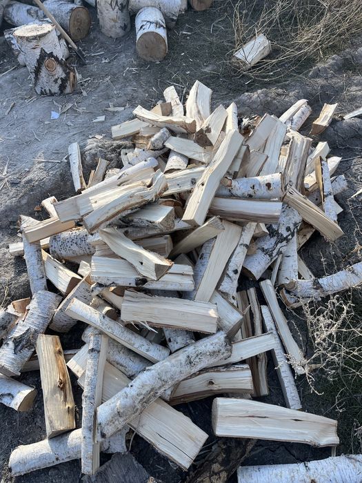 Дрова в мешках береза
