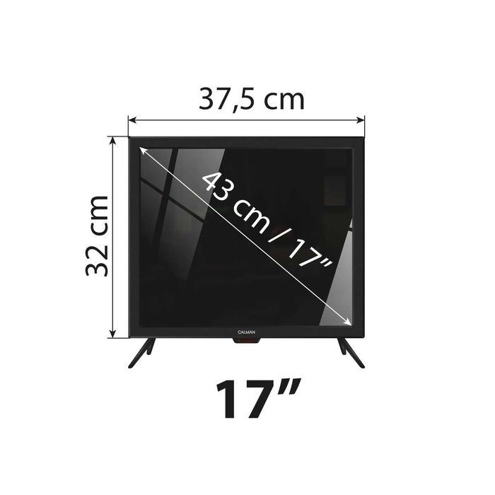 Телевизор 12V/220V 17" за каравана, кемпер, камион - 2 ГОДИНИ ГАРАНЦИЯ