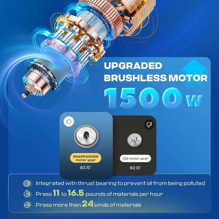 Presa de ulei la rece/ cald NOUA 10KG / ORA motor cu inductie 220v
