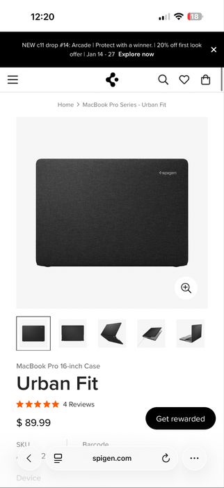 Твърд калъф Spigen Urban Fit за MacBook Pro 16" 2021-2025 + Подарък