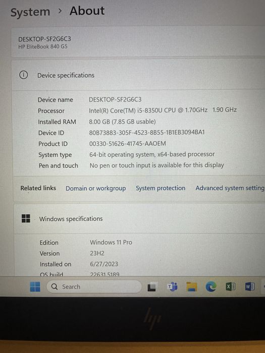 Laptop ultraportabil HP EliteBook 840 G5