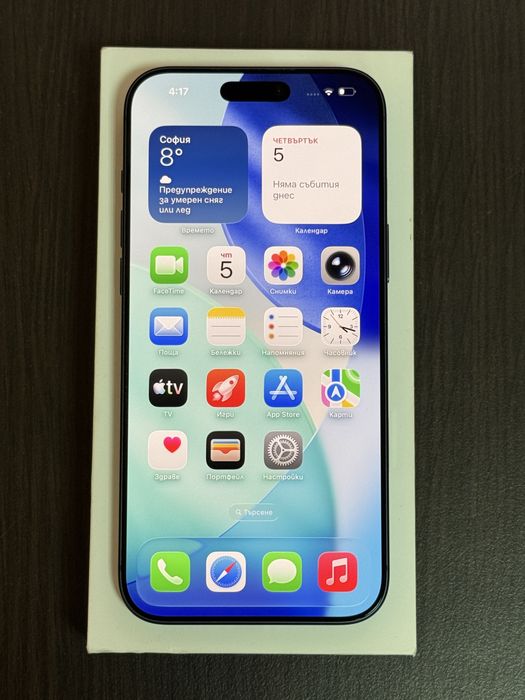 КАТО НОВ! Apple iPhone 17 Pro Max 256GB Deep Blue / 100% батерия