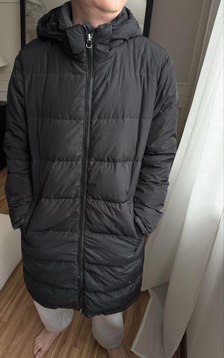 Пуховик длинный мужской Mango