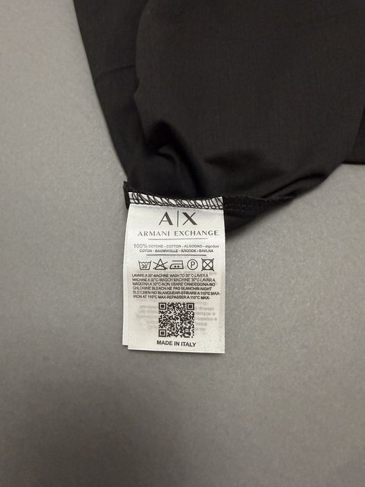 Tricou Armani Exchange negru – logo frontal  – nou cu etichetă