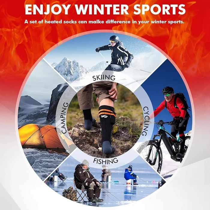 Șosete încălzite Wndy's dream cu baterie 5000mAh Sigilat!