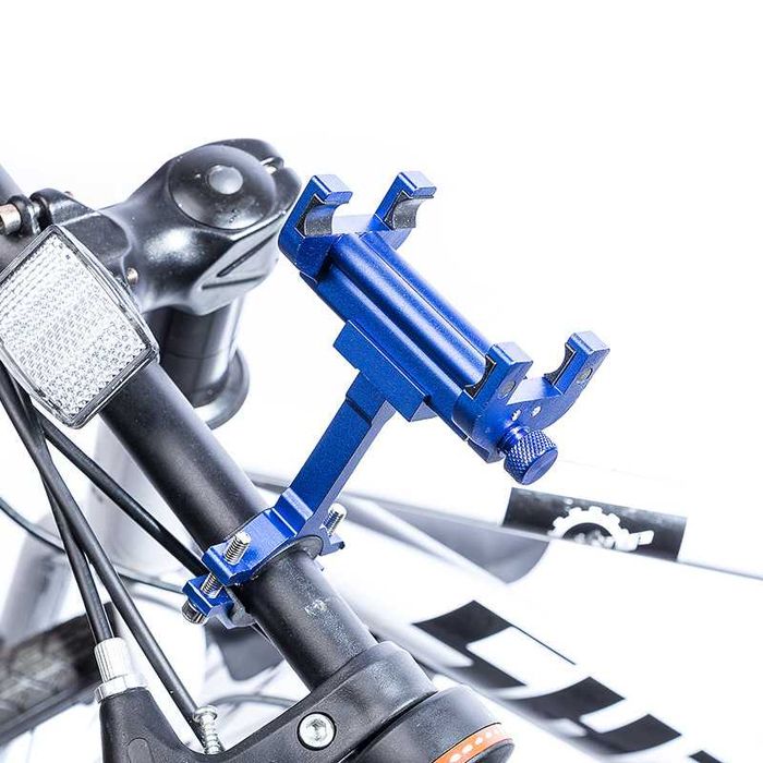 Алуминиева стойка за телефон за велосипед, мотор – двуосова, подсилена