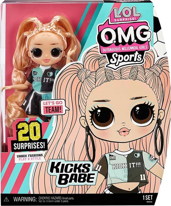 LOL Surprise OMG Sports Fashion Doll Kicks Babe 20 сюрпризов Лол Спорт