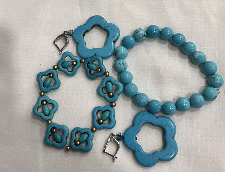 Комплект украшений в бирюзовом цвете