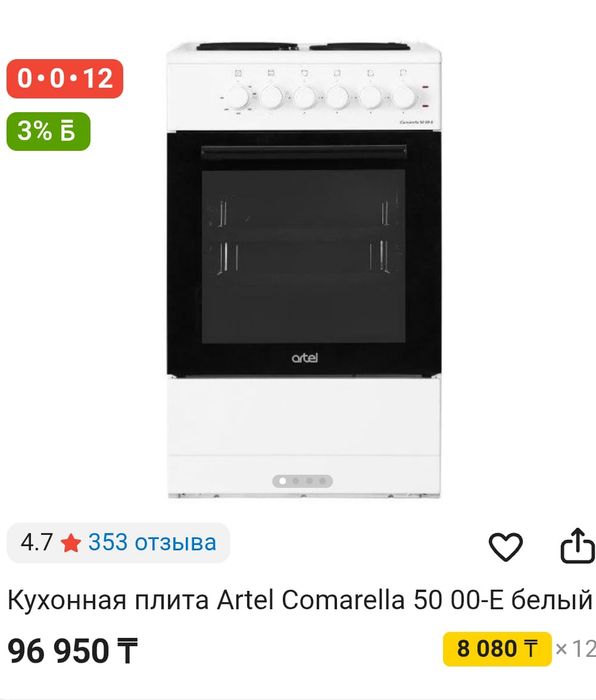 Электро плита новая