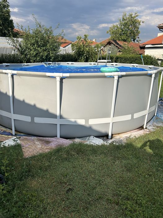 Термопомпа+пясъчна филтрация+сглобяем басейн INTEX-457 x 122 см