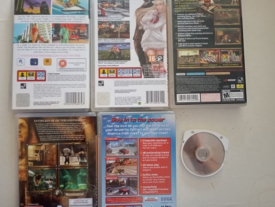 6 jocuri PSP impecabile la prețul de 150 lei toate