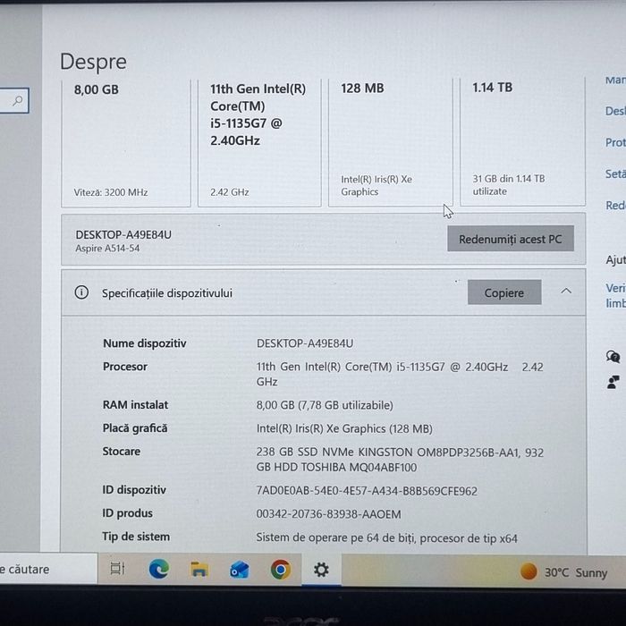 Acer Aspire 5 I5-1135G7