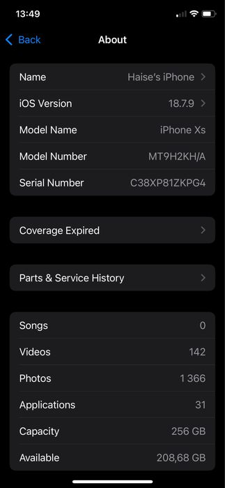 iphone xs space gray 256gb