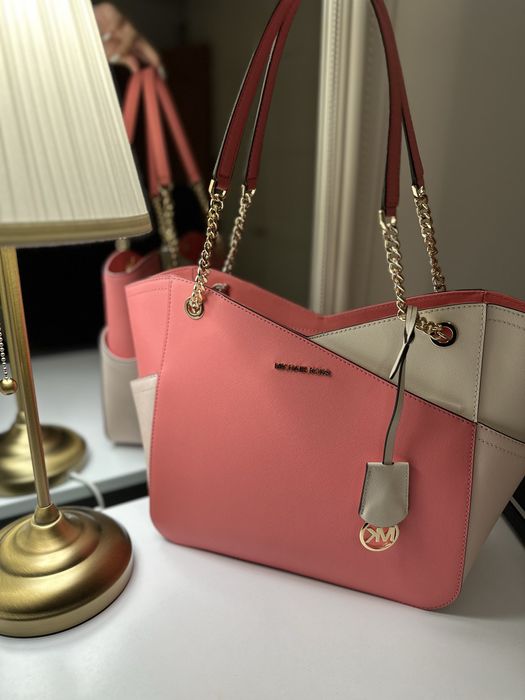 Michael Kors Jet Set Item LG X Chn Shldr Tote – Tea Rose