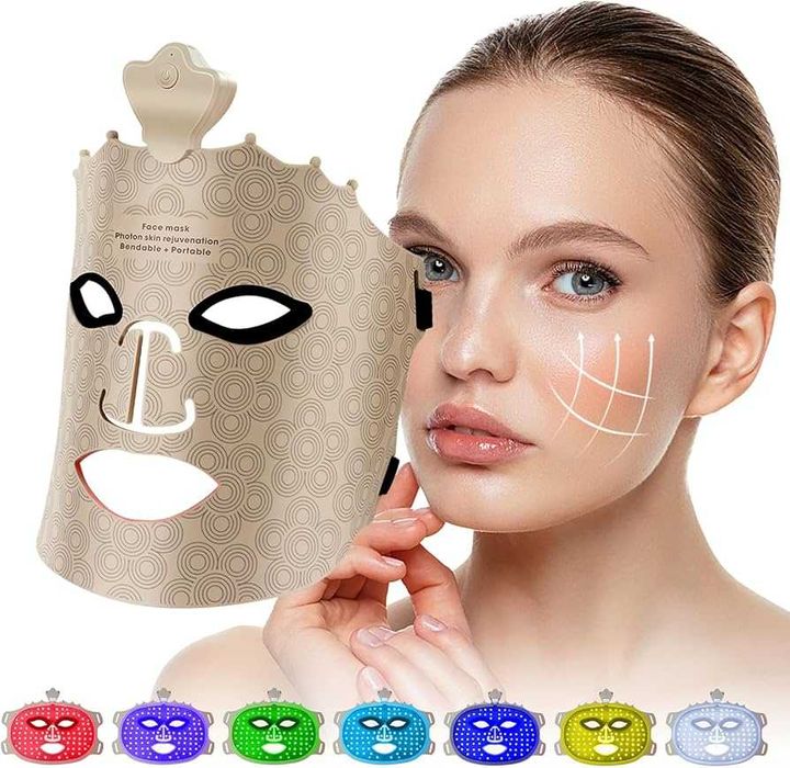 Маска за лице UBilli с LED светлина, 240 диода, домашна фототерапия