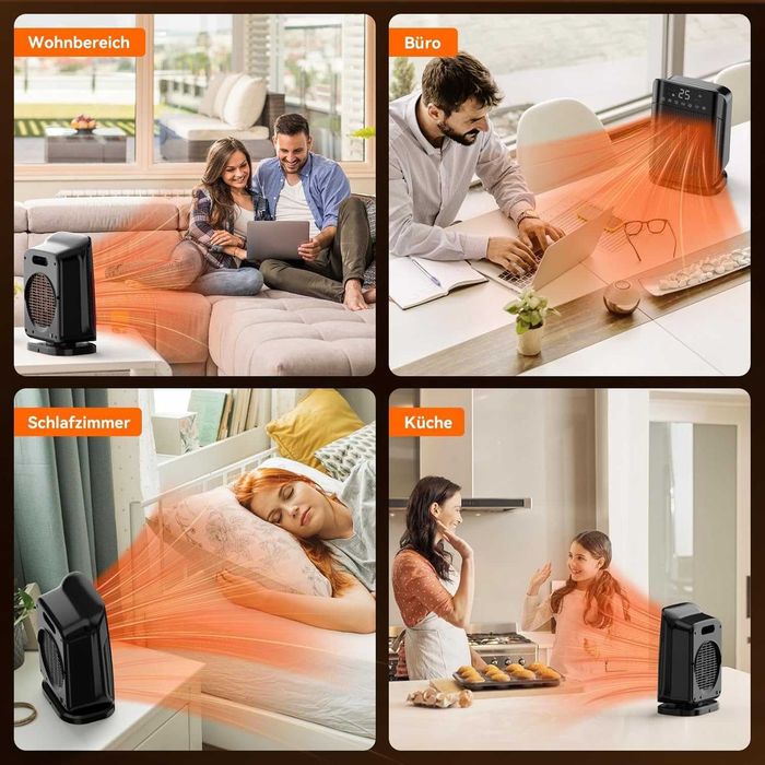 Електрически нагревател YASHE, 1800W, 2 настройки на топлина