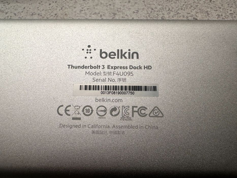 USB Hub Belkin Thunderbolt 3 Express Dock HD – nefolosit