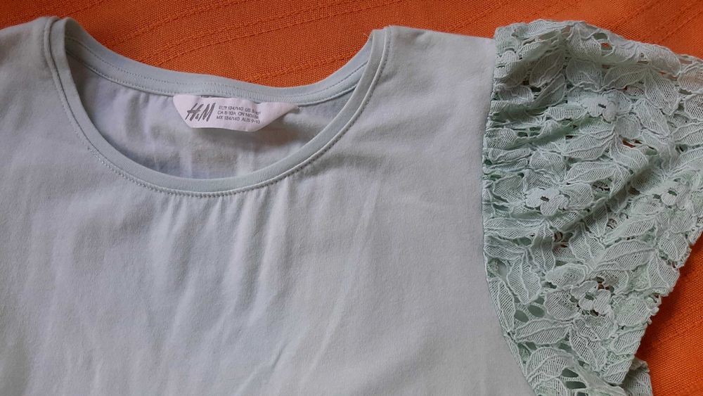 Костюм,за официален повод 100% памук,дантела Н&М, ръст 134/140