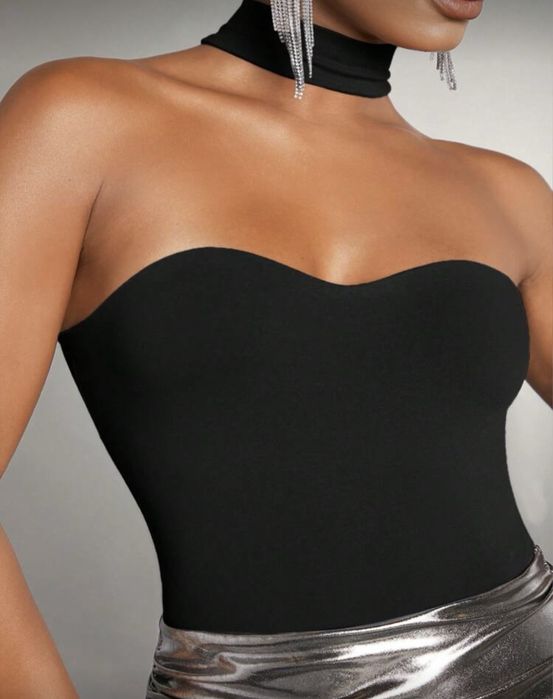 Дамско черно боди