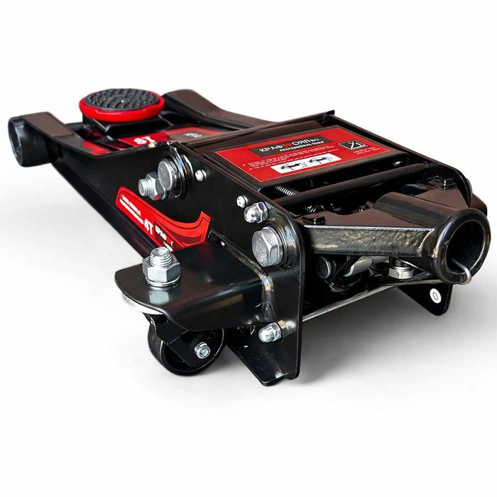 Нископрофилен хидравличен крик KraftRoyal 4T с двойна помпа 83-465 мм