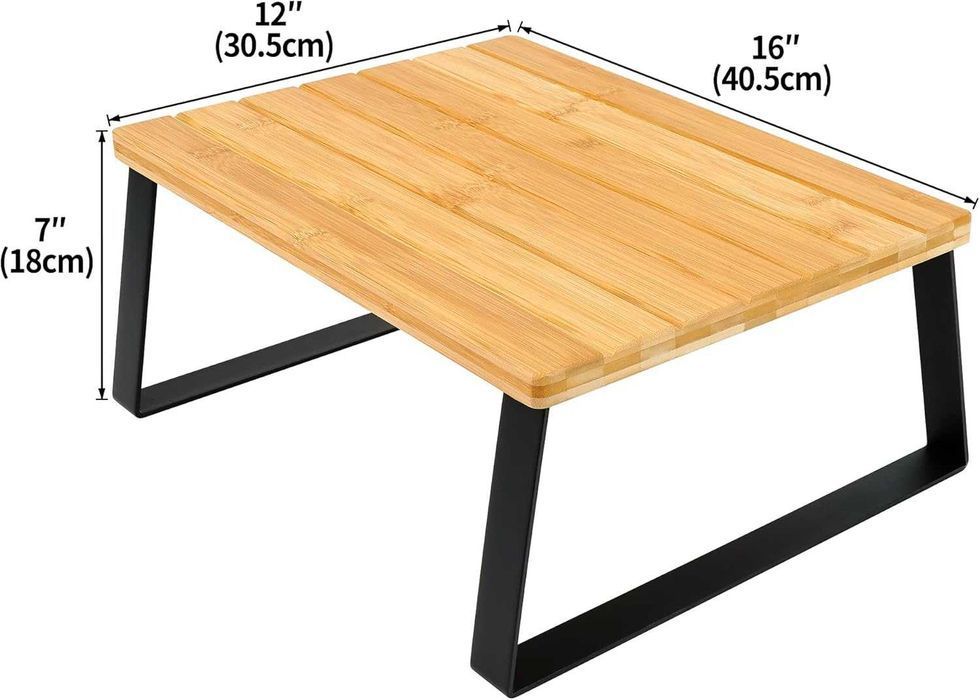 Scaunel treapta din bambus Utoplike, 40.5x 30.5 x 18 cm, natur
