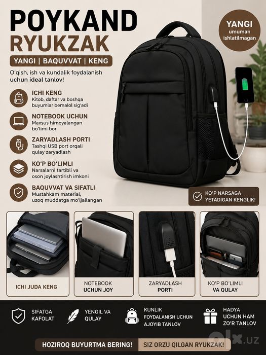 O'g'il bolalar uchun maktab ryukzaki