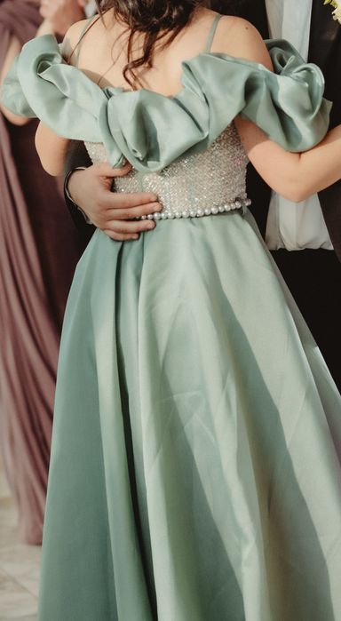 Rochie de nasa / de gala/ festiva culoare verde apa marimea s/m