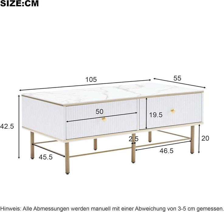 Masă de cafea din furnir de marmură (WF322799AAW)